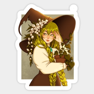 Green Witch Sticker